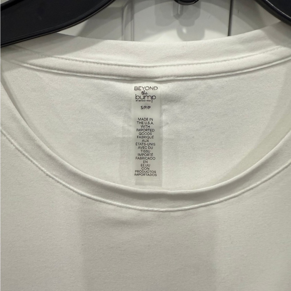 Beyond Yoga NEW One & Only Fetherweight maternity t shirt white - Picture 8 of 11